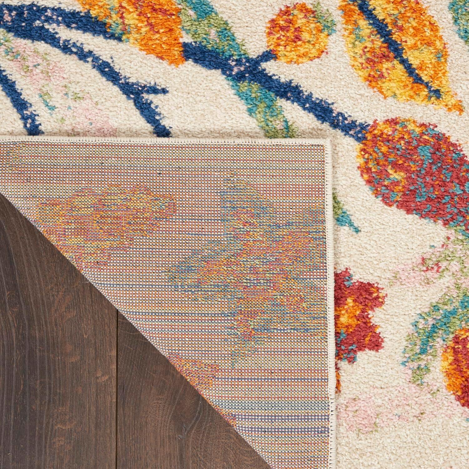 Nourison Allur Botanical Indoor Area Rug Ivory Multicolor 9' x 12'