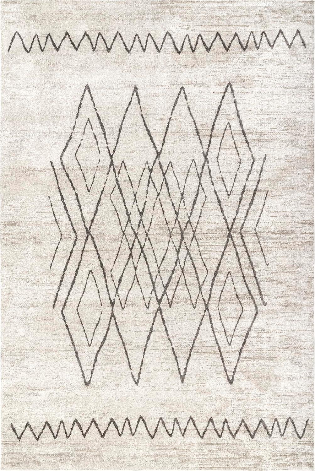 Nuloom Miriam Machine Washable Geometric Diamond Indoor Area Rug