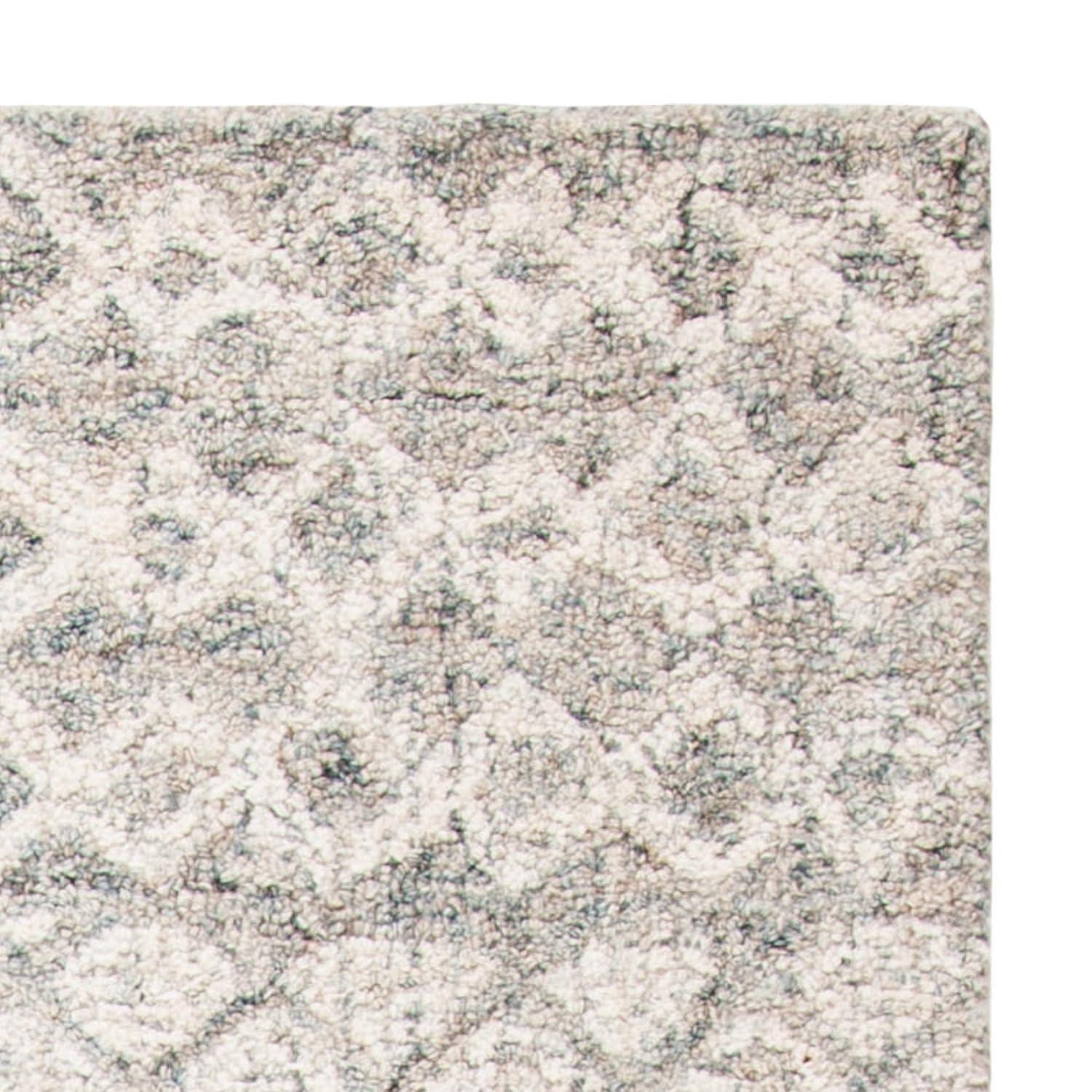 Abstract ABT203 Handmade Indoor Area Rug - Ivory/Grey - 6'x6' - Safavieh