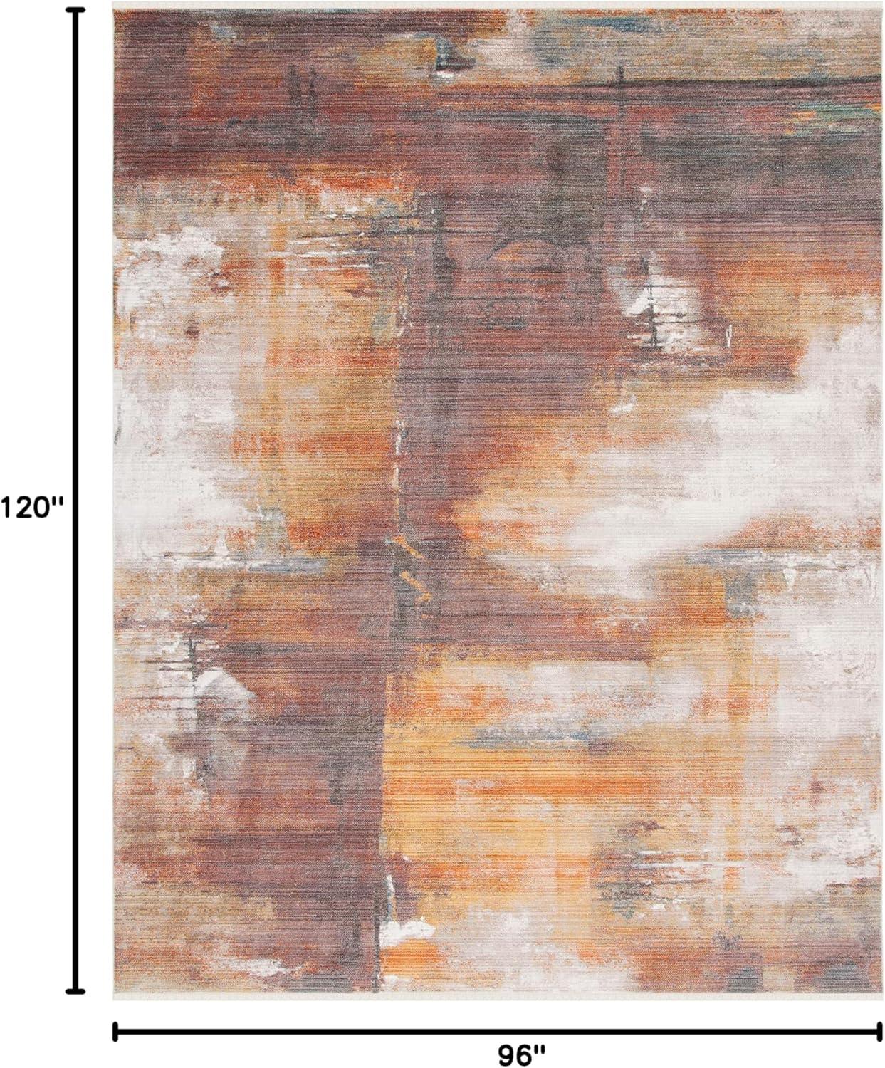 Vintage Persian VTP456 Power Loomed Area Rug - Rust/Gold - 8'x10' - Safavieh.