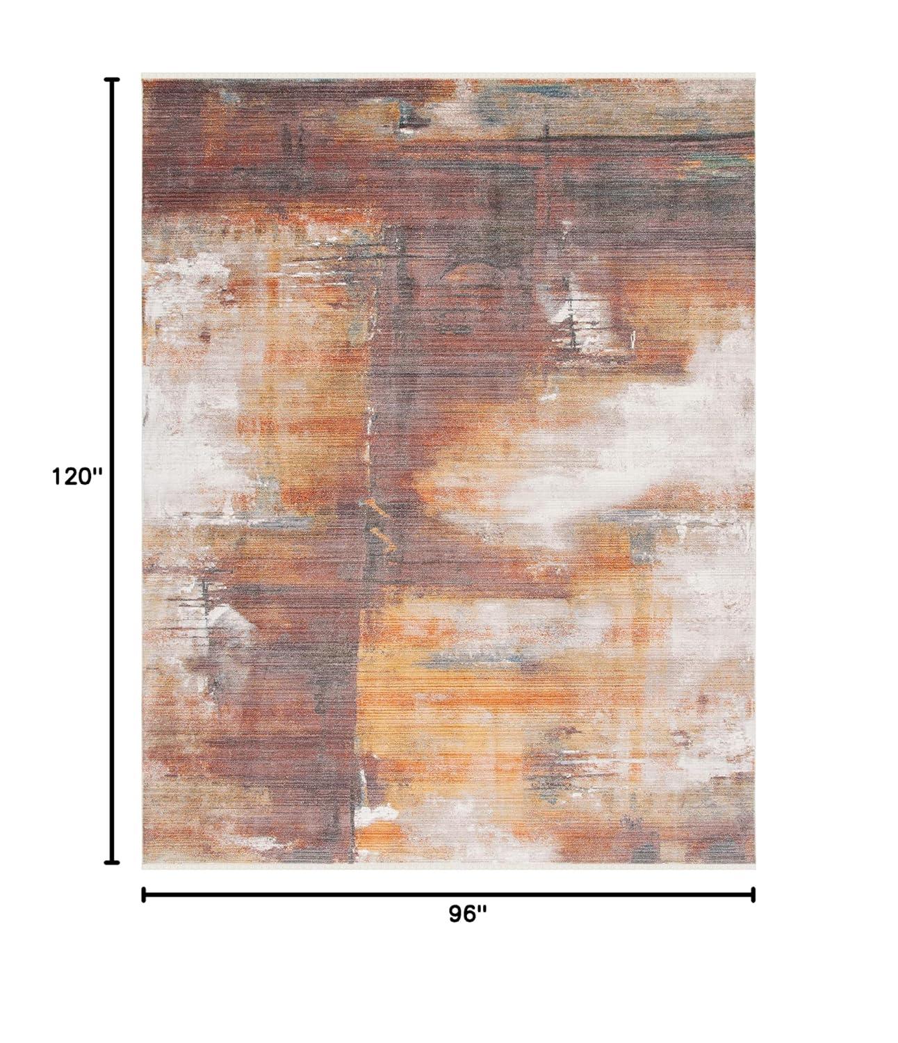 Vintage Persian VTP456 Power Loomed Area Rug - Rust/Gold - 8'x10' - Safavieh.