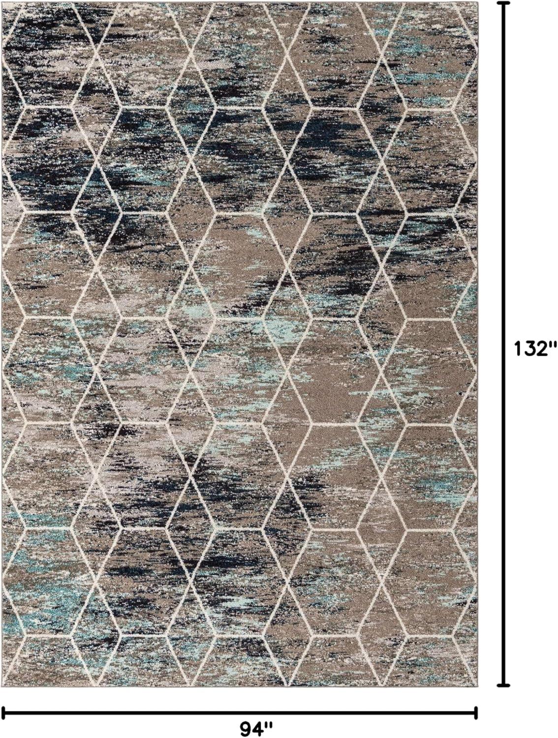 Unique Loom Trellis Frieze Geometric Trellis Indoor Woven Area Rug