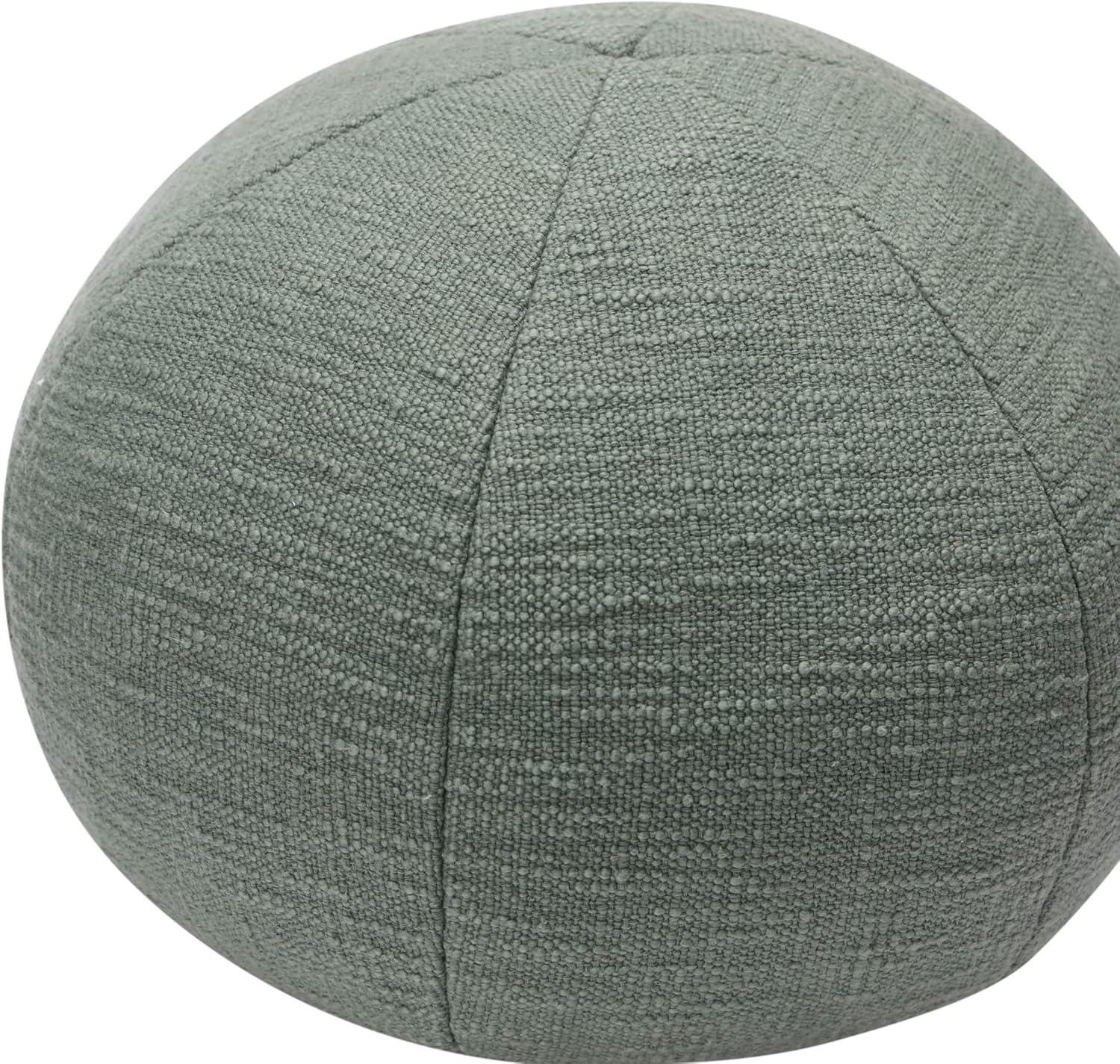 Sage Cotton Round Orb Throw Pillow, 12"