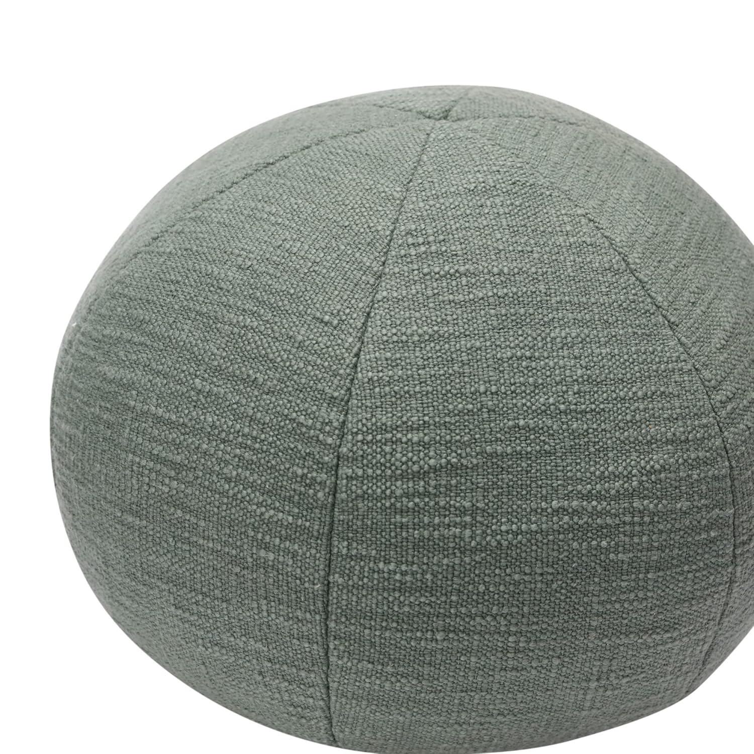 Sage Cotton Round Orb Throw Pillow, 12"