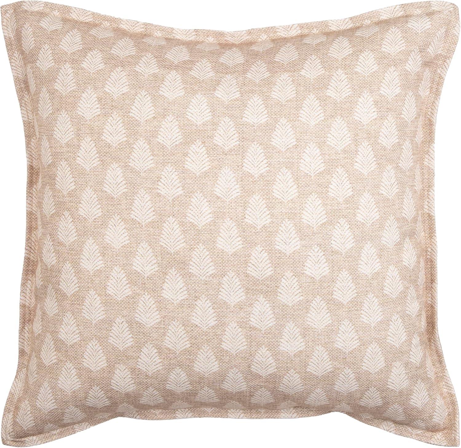 Gardner 20'' Tan and Olive Polyester Square Pillow