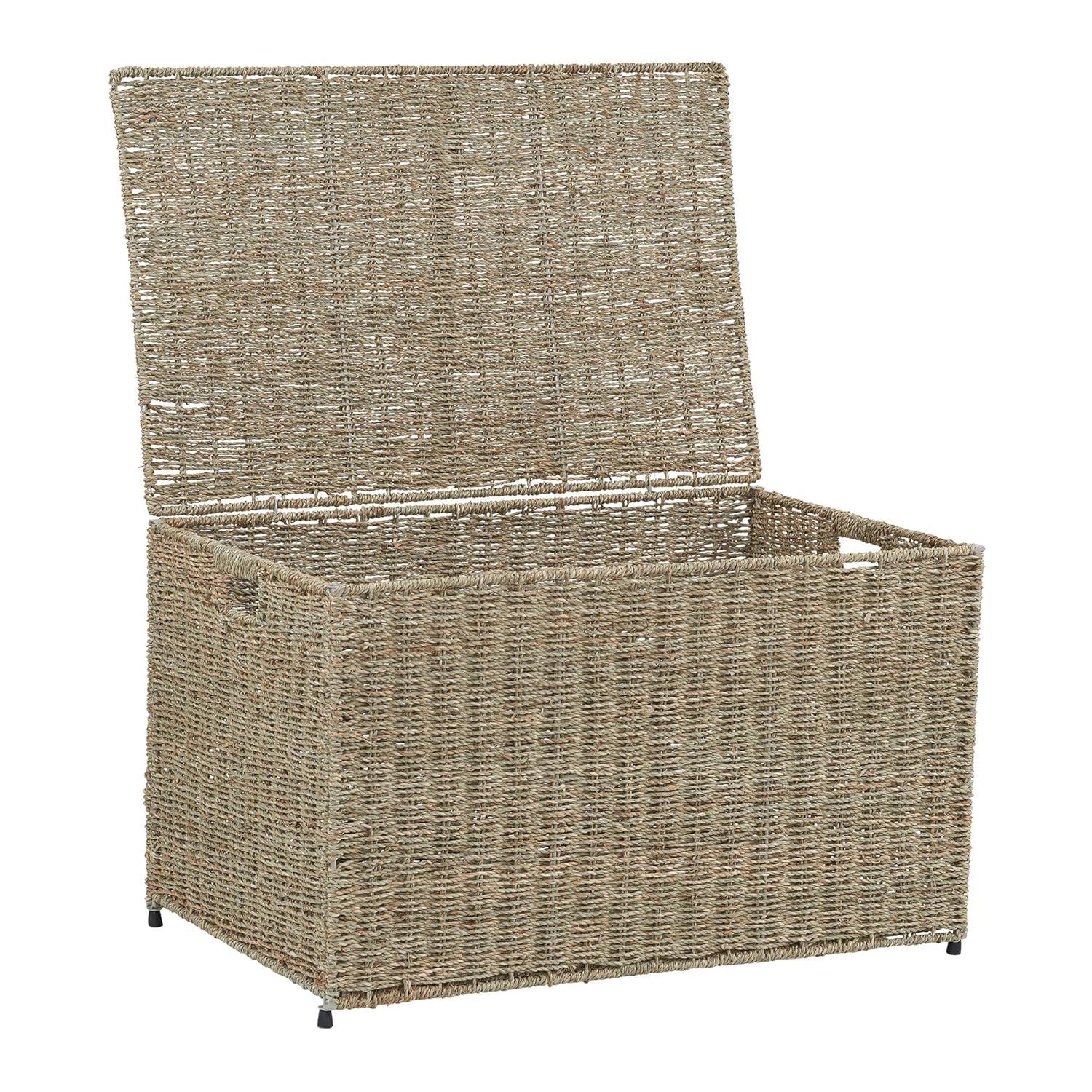Household Essentials Woven Wicker Storage Chest