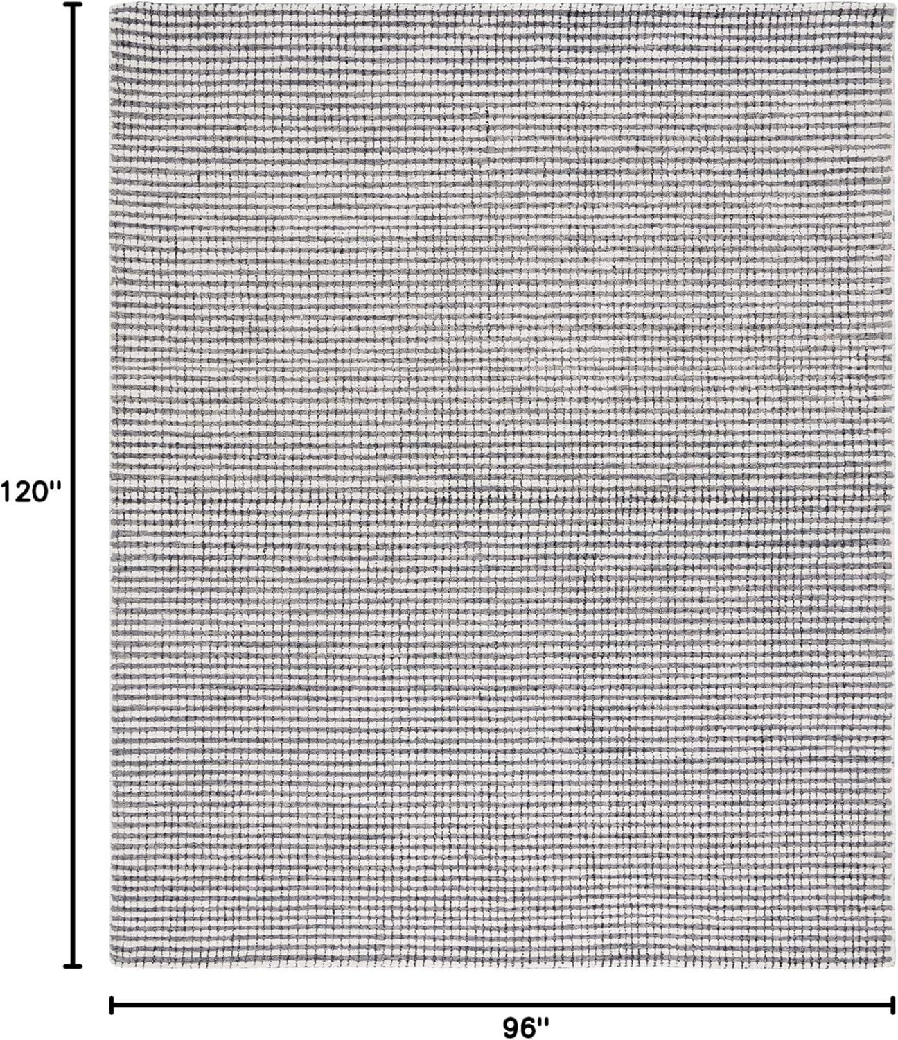 Abstract ABT853 Handmade Indoor Area Rug - Grey/Ivory - 8'x10' - Safavieh