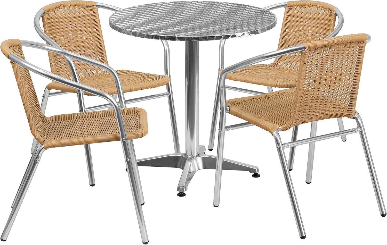 Flash Furniture Lila Round 5 Piece Dining Set