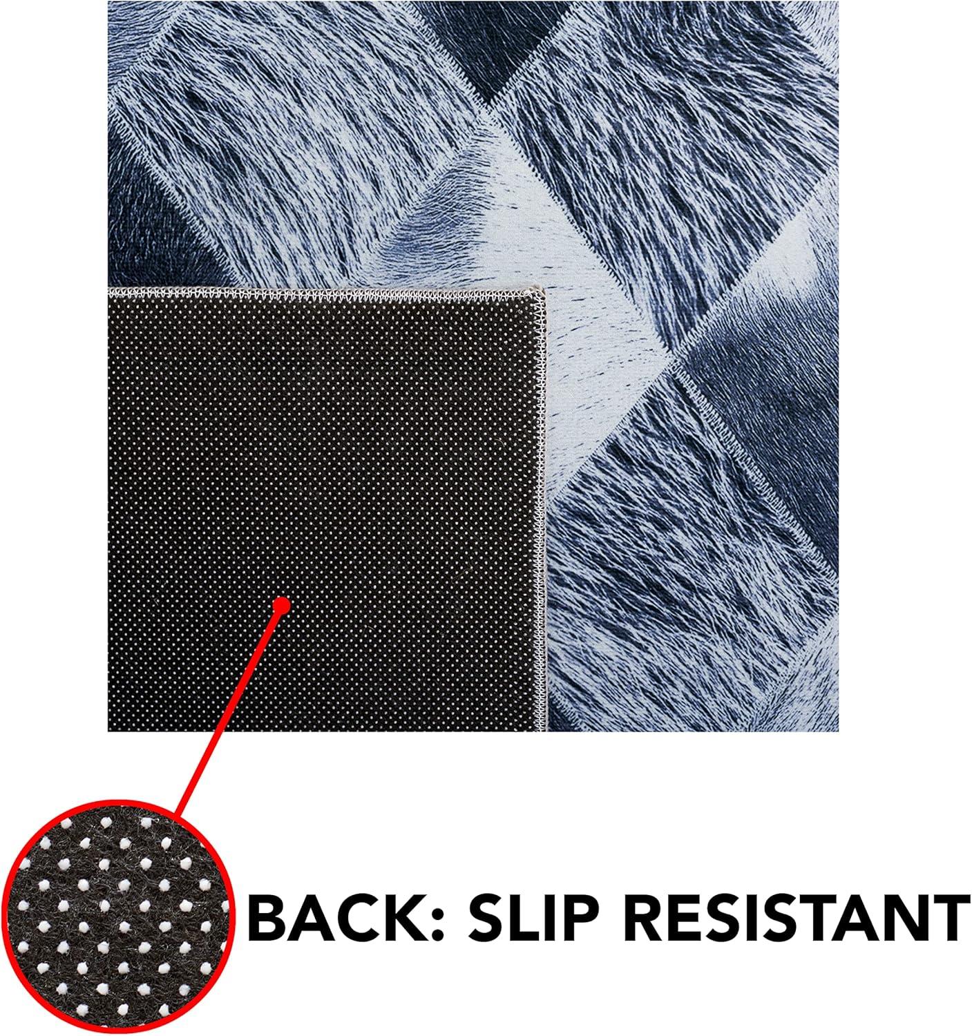 Faux Hide FAH550 Power Loomed Machine Washable Area Rug - Grey/Dark Grey - 8'x10' - Safavieh.