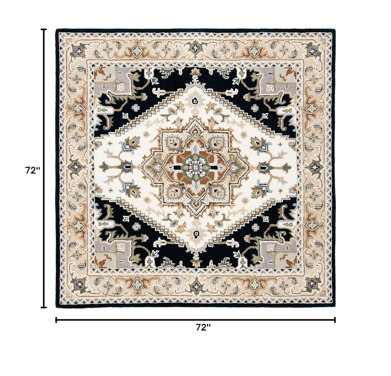 Heritage HG625 Handmade Area Rug - 6'x6' - Red - Safavieh