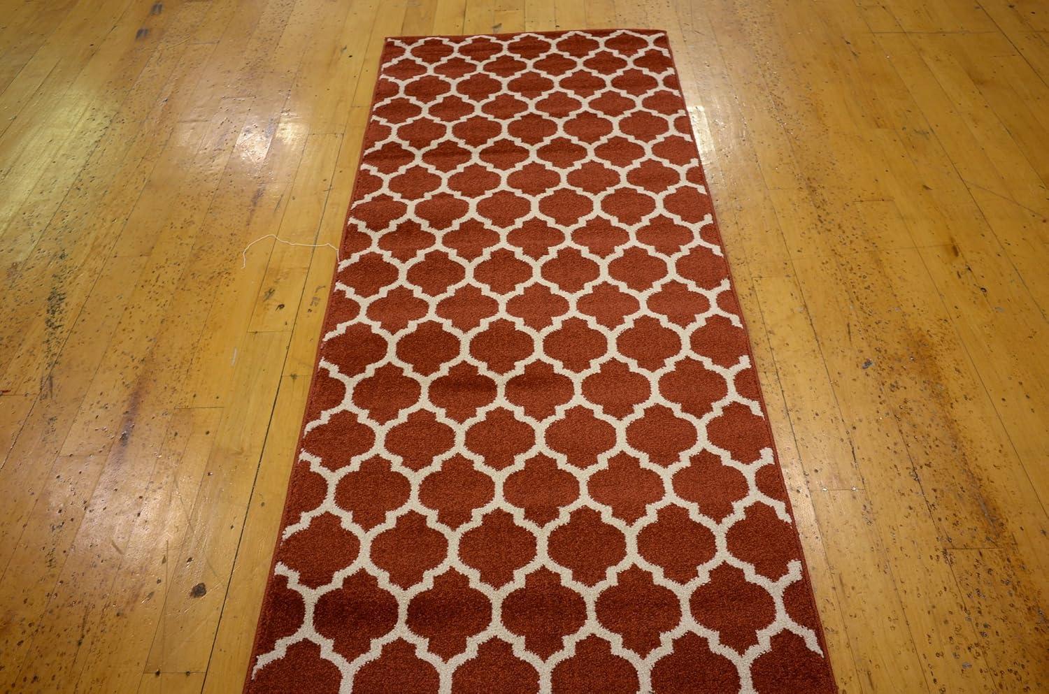 Trellis Philadelphia Red/Beige 2' 7 x 10' 0 Runner Rug