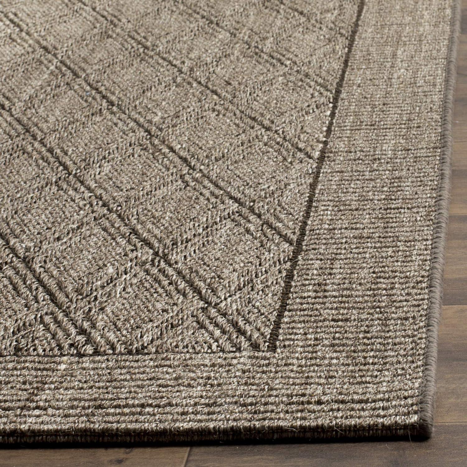 Sisal Sand Geometric 5' x 8' Hand-Knotted Area Rug