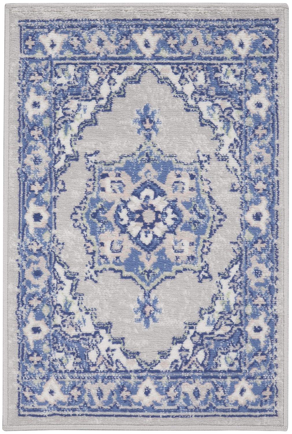 Nourison Whimsicle WHS03 Indoor only Area Rug - Grey Blue 2' x 6'