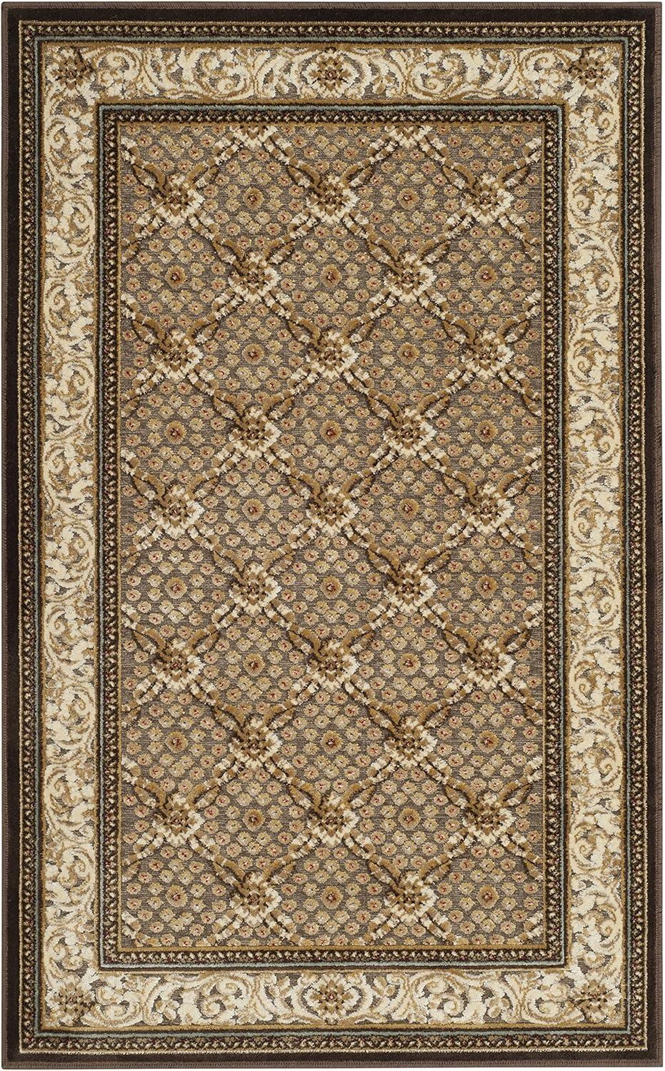 SAFAVIEH Paradise Jonette Geometric Floral Area Rug, Dark Brown, 2'7" x 4'