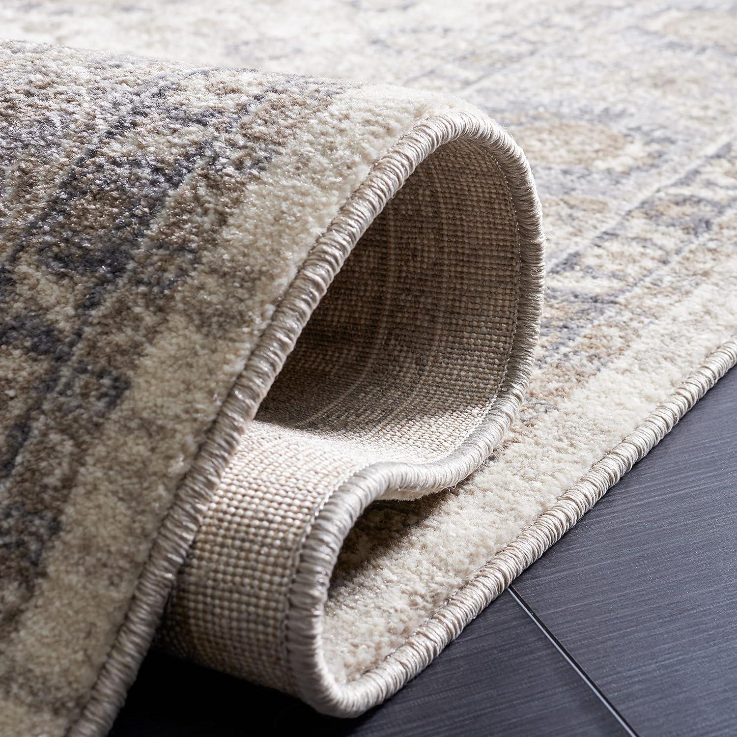 Sofia SOF330 Power Loomed Indoor Area Rug - Ivory/Grey - 8'x10' - Safavieh