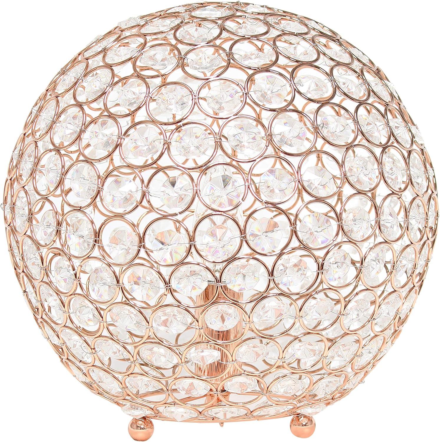 10" Elipse Crystal Ball Sequin Table Lamp - Elegant Designs