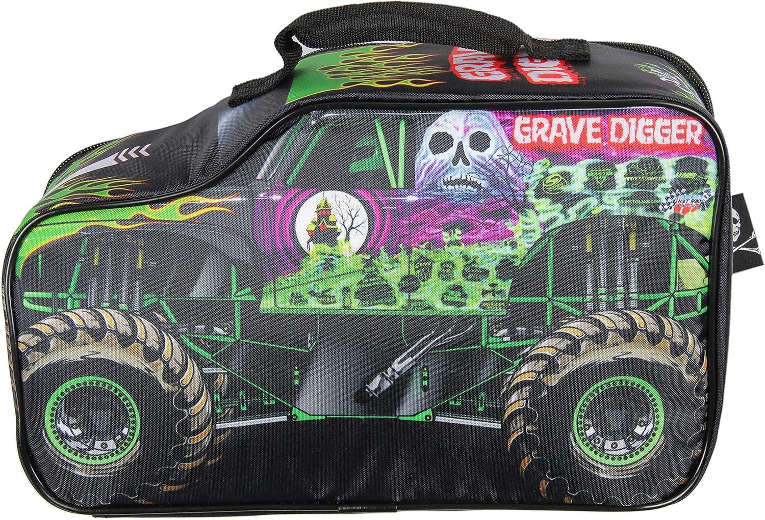 Monster Jam Lunch Box Grave Digger Truck Shaped Insulated Big Lunch Bag for Work Travel