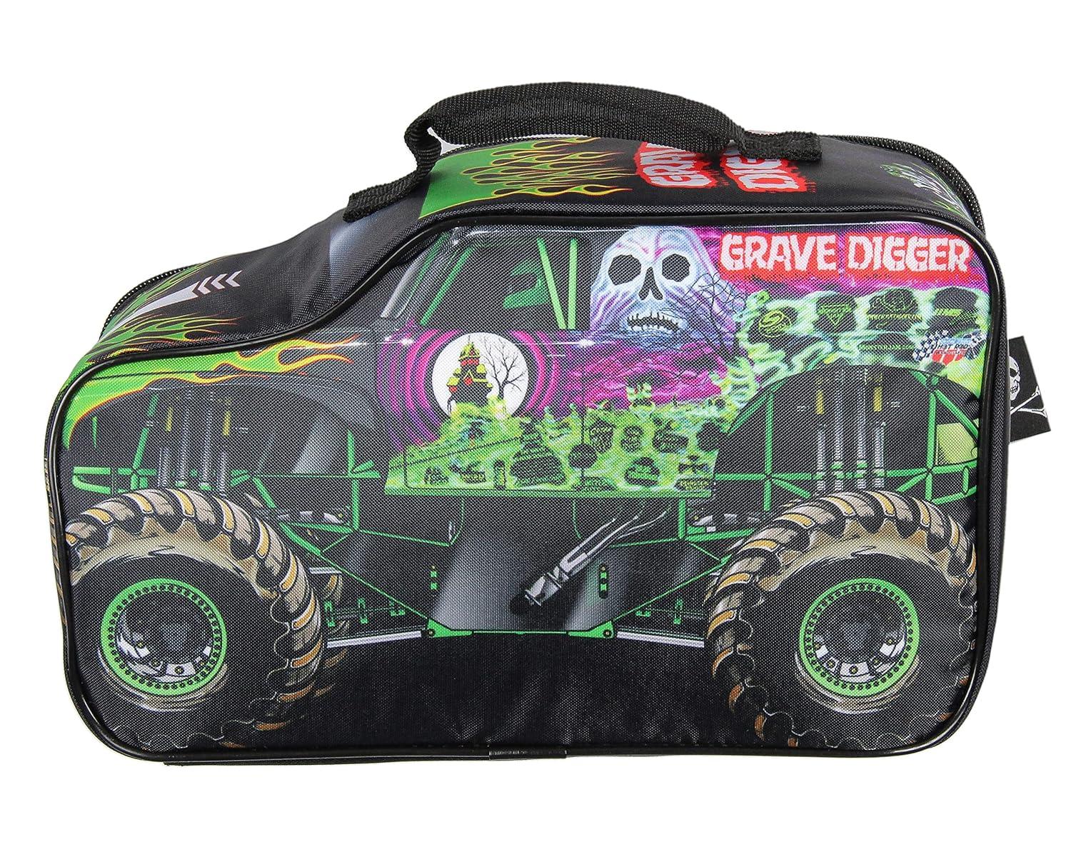 Monster Jam Lunch Box Grave Digger Truck Shaped Insulated Big Lunch Bag for Work Travel