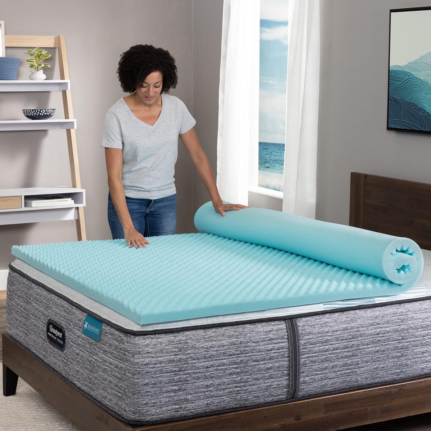Beautyrest Beautyrest Cool Wave Memory Foam Mattress Topper, 2 Inch