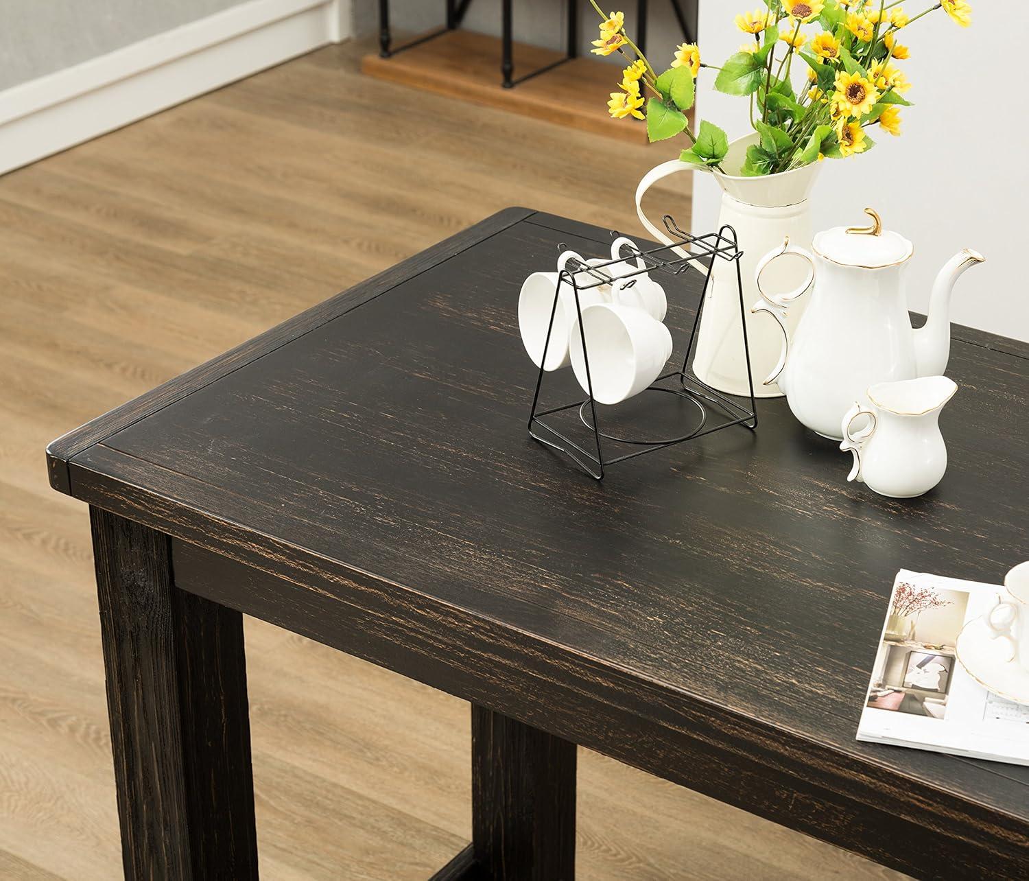 Roundhill Furniture Lotusville 7 Piece Bar Height Pub Table Set