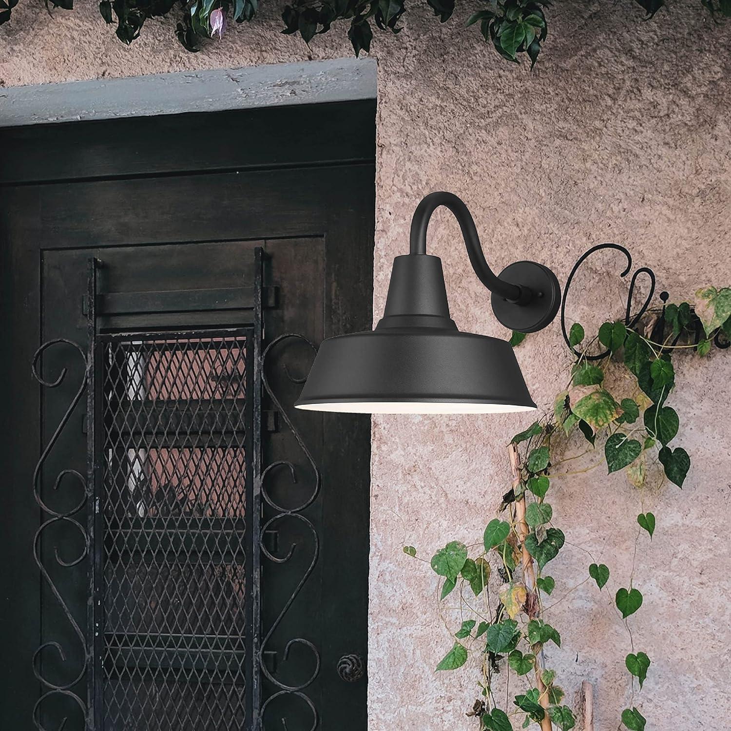 Fisher Outdoor Sconce - Black / 14" Dia