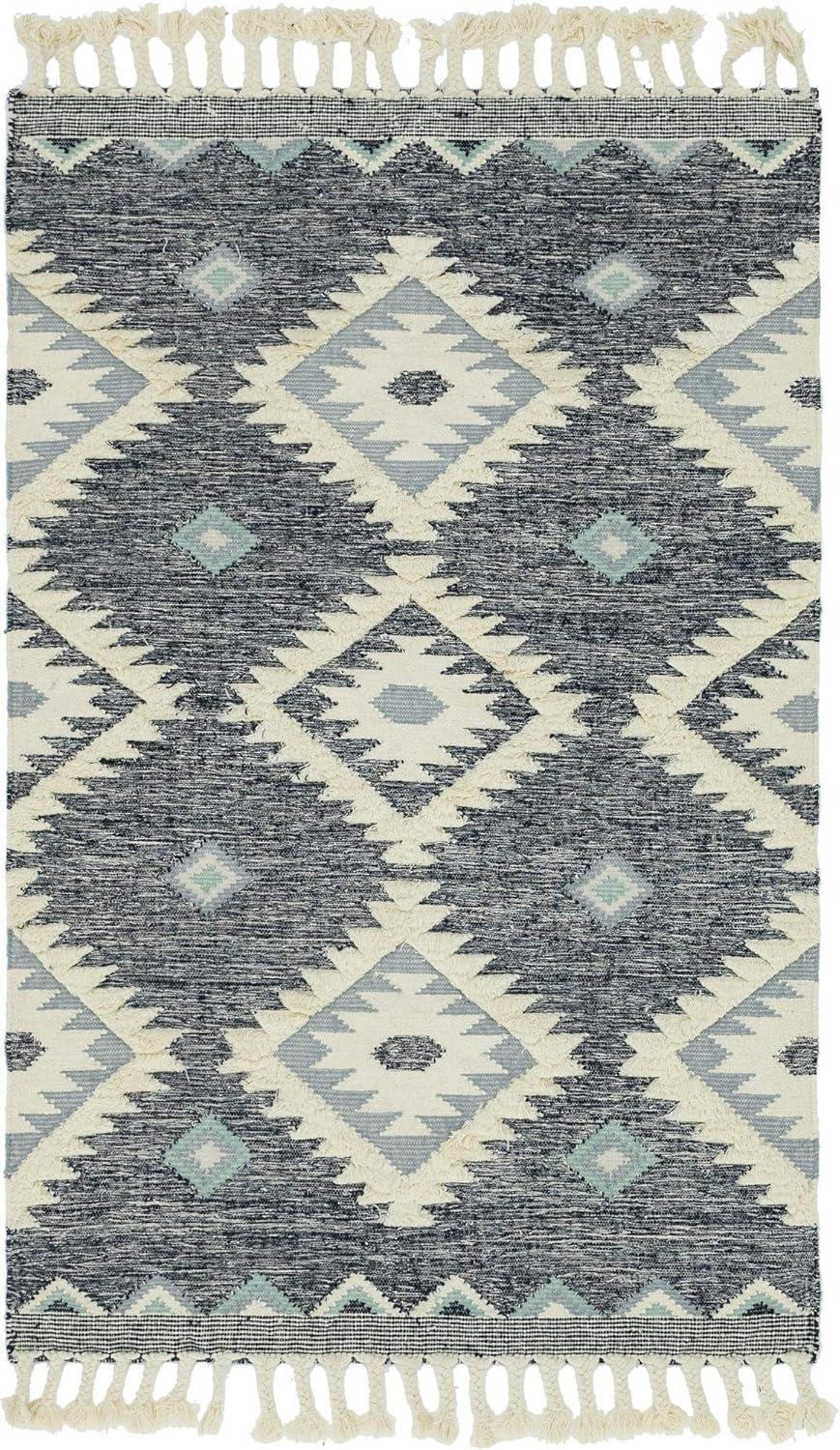 Unique Loom 5' 1 x 8' 0 Mesa Papago Dark Blue Area Rug