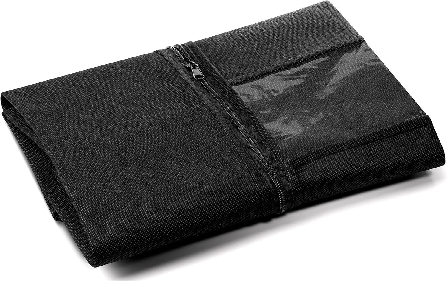 Fabric Garment Bag 42 Inch - Pack of 2 Hanging Clothing Storage Bags for Closet or Travel - Suit, Dress, Gown & Coat Protector with Zipper & Window - Dust Free Garment Covers