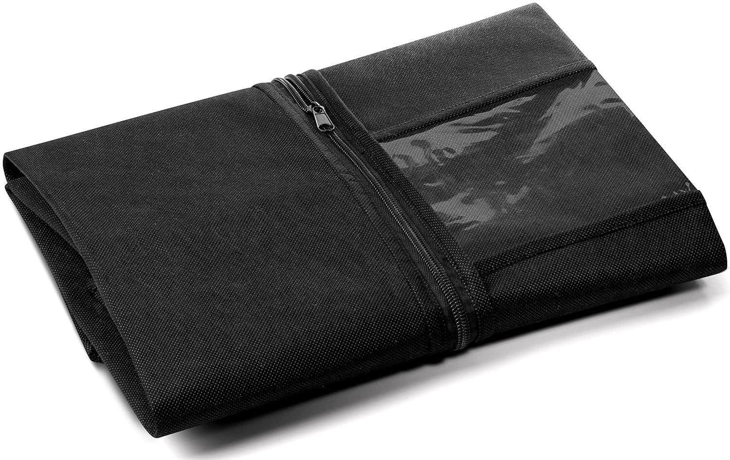 Fabric Garment Bag 42 Inch - Pack of 2 Hanging Clothing Storage Bags for Closet or Travel - Suit, Dress, Gown & Coat Protector with Zipper & Window - Dust Free Garment Covers
