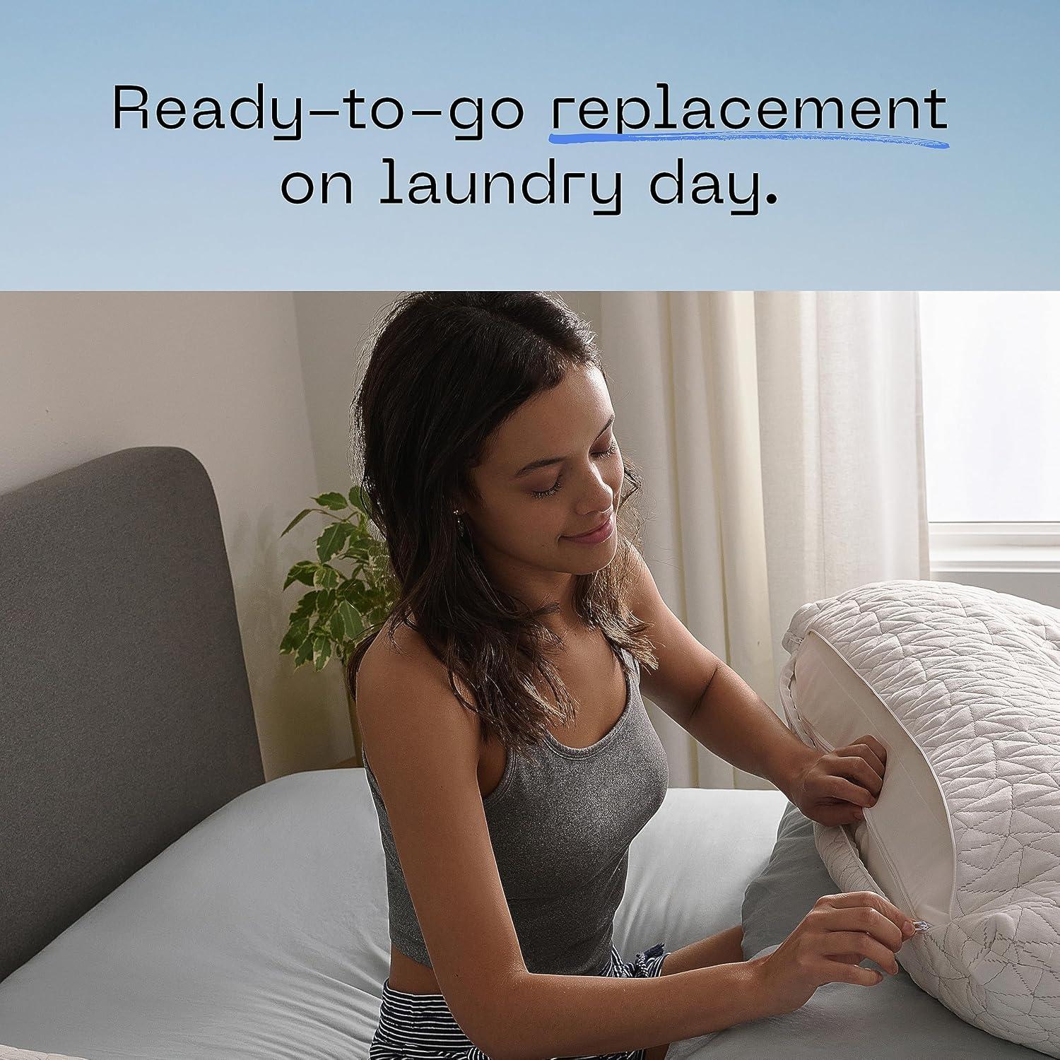 Coop Home Goods - The Original Pillow Cover, King Size Pillow Case for Memory Foam Pillows, Breathable Ultra Soft Lulltra Fabric Cover with Zipper