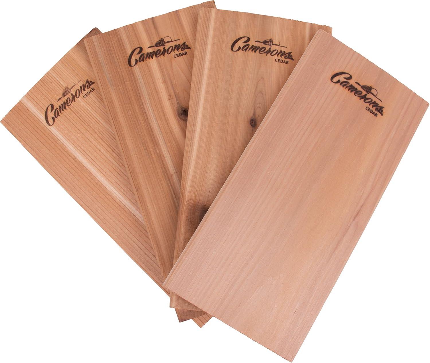 Grilling Planks - 4 Pack Cedar - Premium 5.5 x 11.5 Western Cedar for Barbecue Salmon, Seafood, Steak, Burgers, Pork Chops, Vegetables and More!