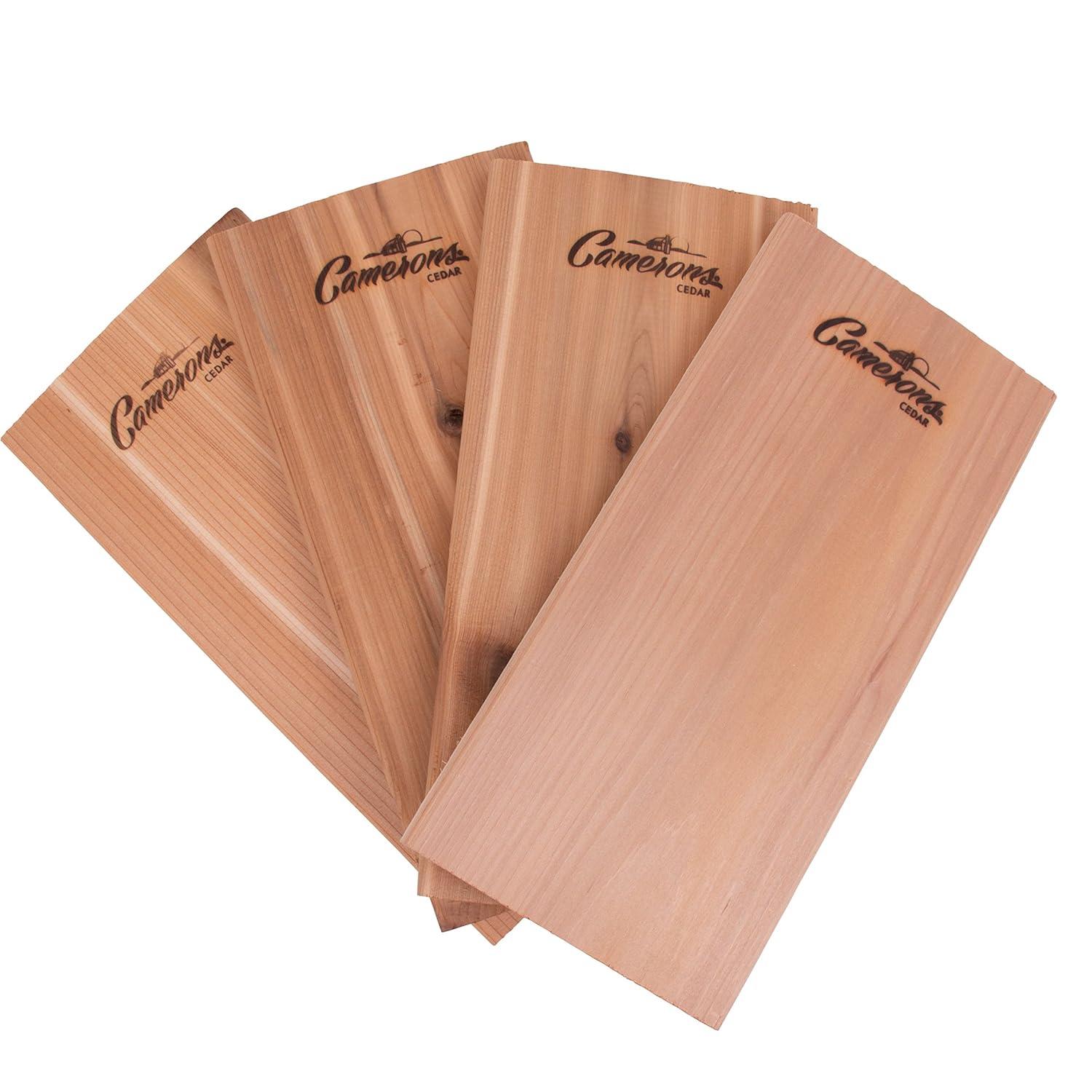 Grilling Planks - 4 Pack Cedar - Premium 5.5 x 11.5 Western Cedar for Barbecue Salmon, Seafood, Steak, Burgers, Pork Chops, Vegetables and More!