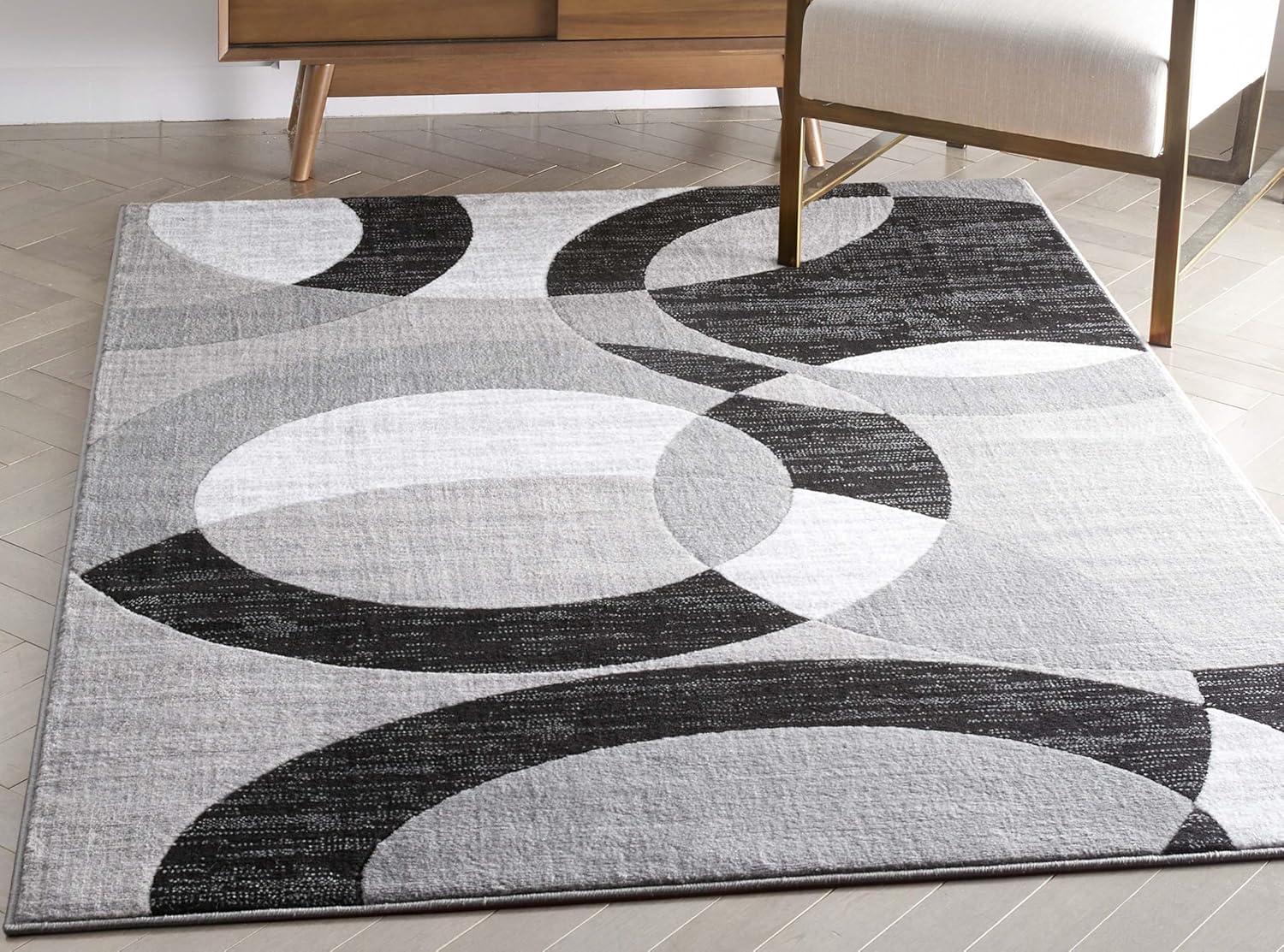 Well Woven Dulcet Bingo Modern Geometric Grey 7'10" x 9'10" Area Rug