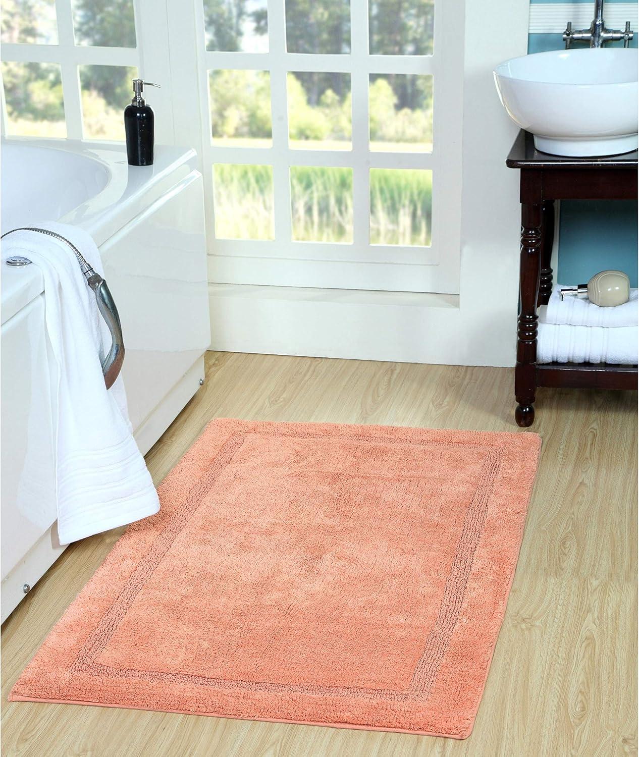 Saffron Fabs  Cotton Regency Bath Rug Sage Green 22 x 34