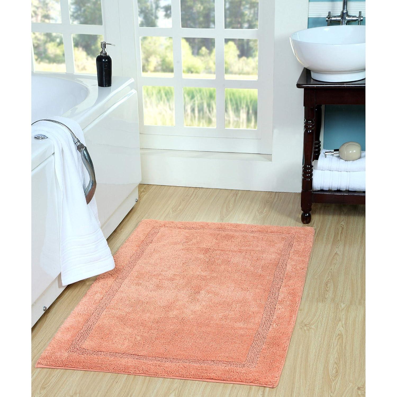 Saffron Fabs  Cotton Regency Bath Rug Sage Green 22 x 34