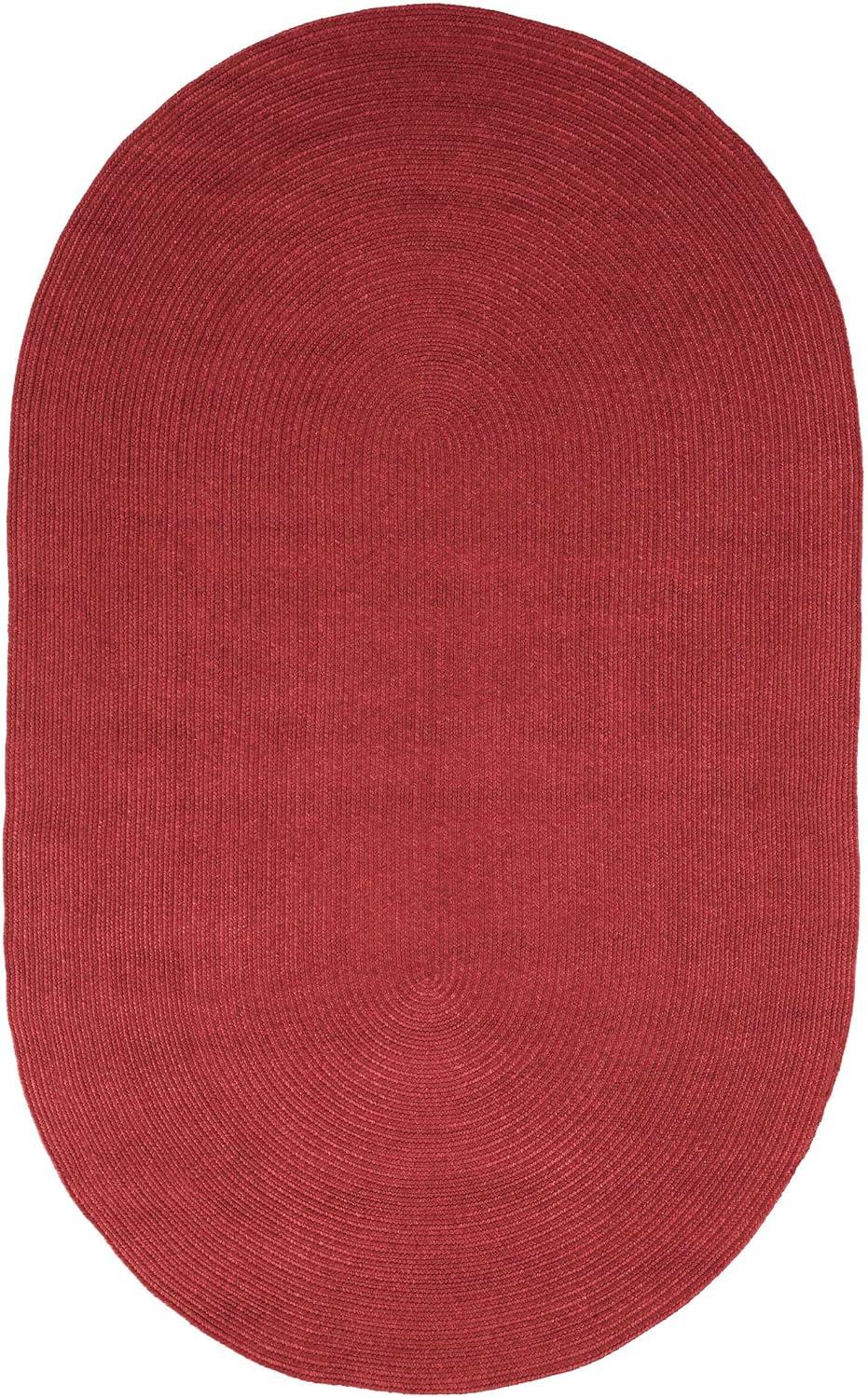 Superior Braided Indoor/ Outdoor Area Rug, 3' x 5', Burgundy