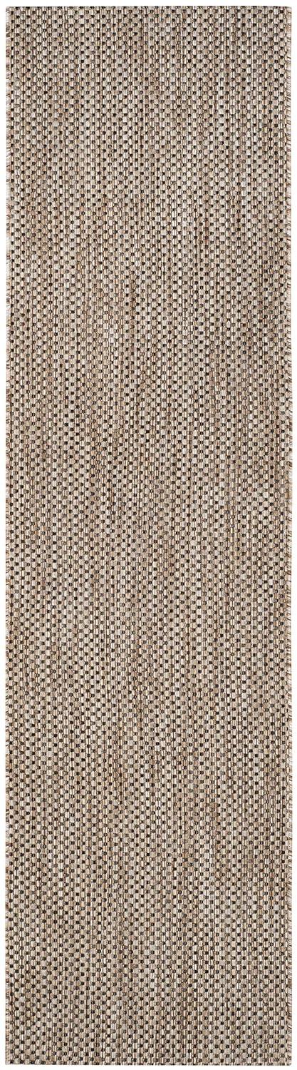 Courtyard CY8521 Power Loomed Indoor/Outdoor Runner Rug - Natural/Black - 2'3"x14' - Safavieh.