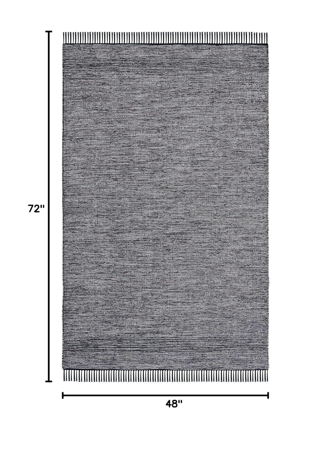 Montauk MTK620 Hand Woven Area Rug - Charcoal/Black - 4'x6' - Safavieh.