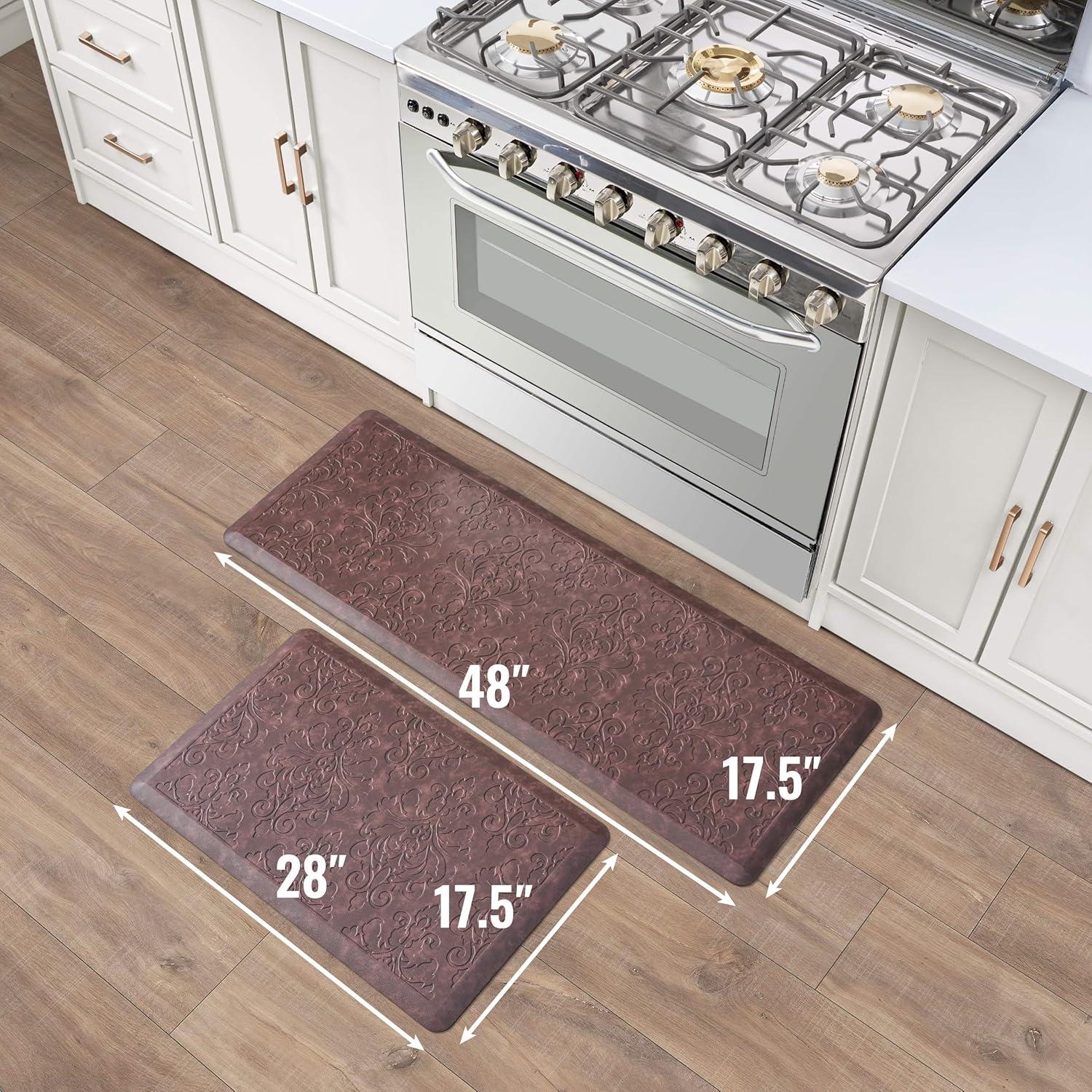 Chef Gear Embossed Soothing Comfort Anti-Fatigue Mat Set