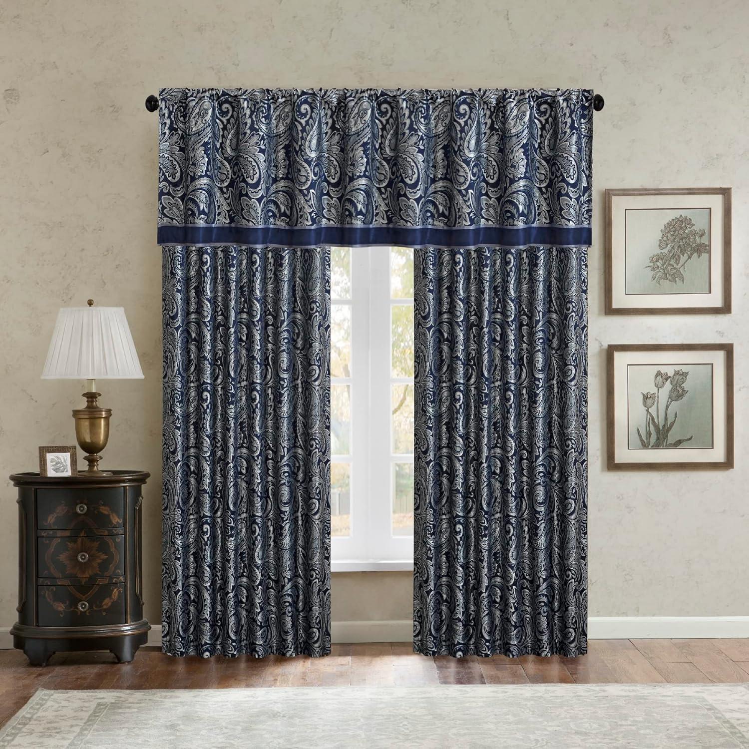 Madison Park Aubrey Jacquard Single Window Valance