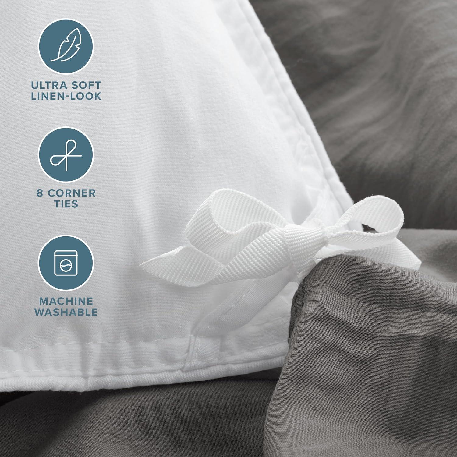 Bare Home Washed Microfiber Duvet Cover Set
