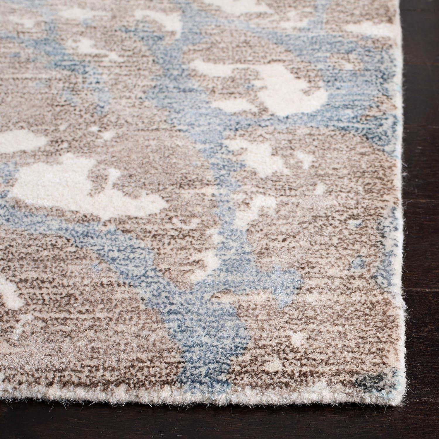Restoration Vintage RVT112 Hand Tufted Indoor Accent Rug - 3'x5' - Light Brown/Ivory - Safavieh