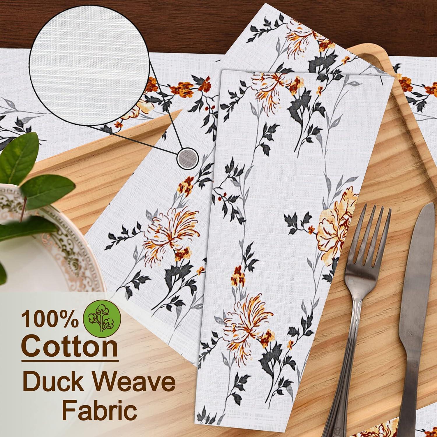 100% Cotton Floral Square Napkin