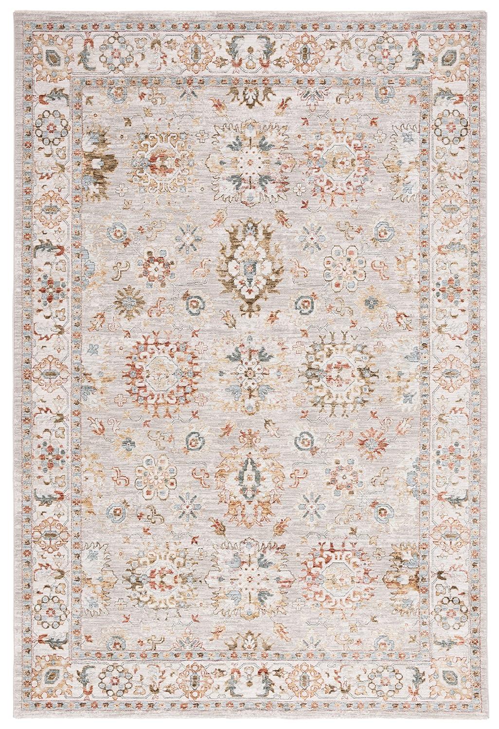 Hamilton HLT112 Power Loomed Area Rug - Gray/Rust - 8'9"x11'9" - Safavieh.