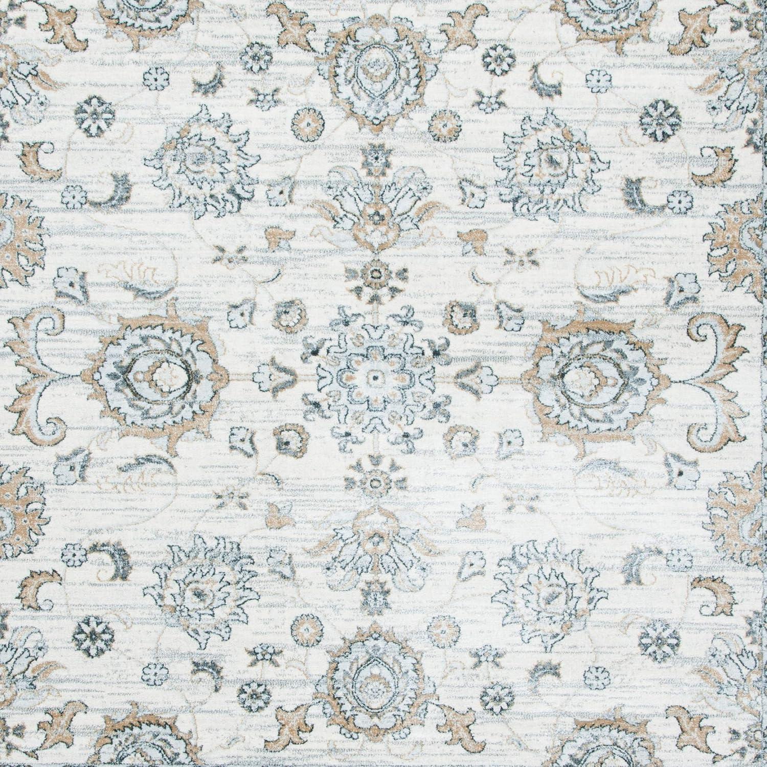 Isabella ISA940 Power Loomed Area Rug - Cream/Beige - 6'7"x6'7" - Safavieh