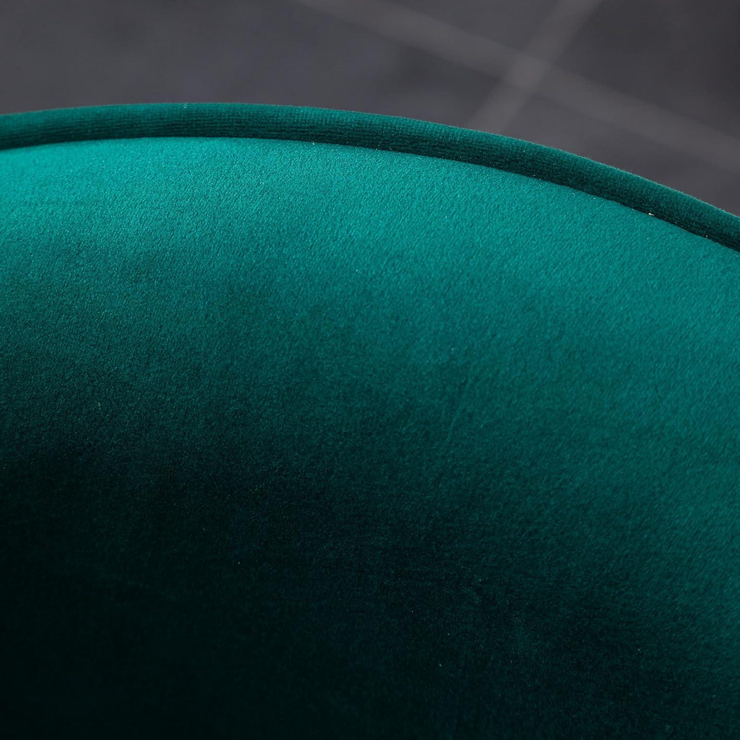 DeeHome Wania Contemporary Velvet Swivel Chair, Green