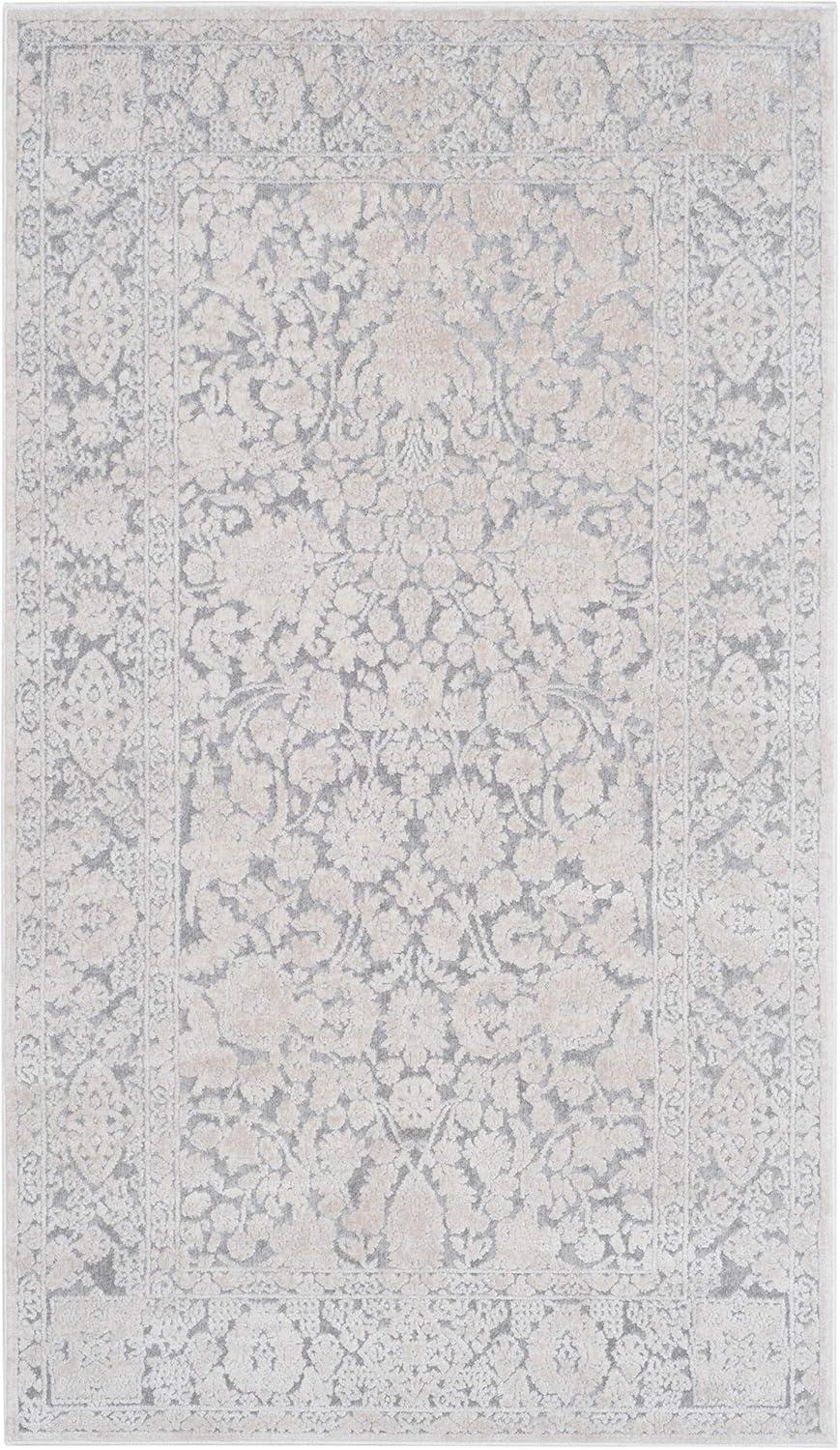 SAFAVIEH Reflection Dermot Traditional Area Rug, Light Grey/Cream, 3' x 5'