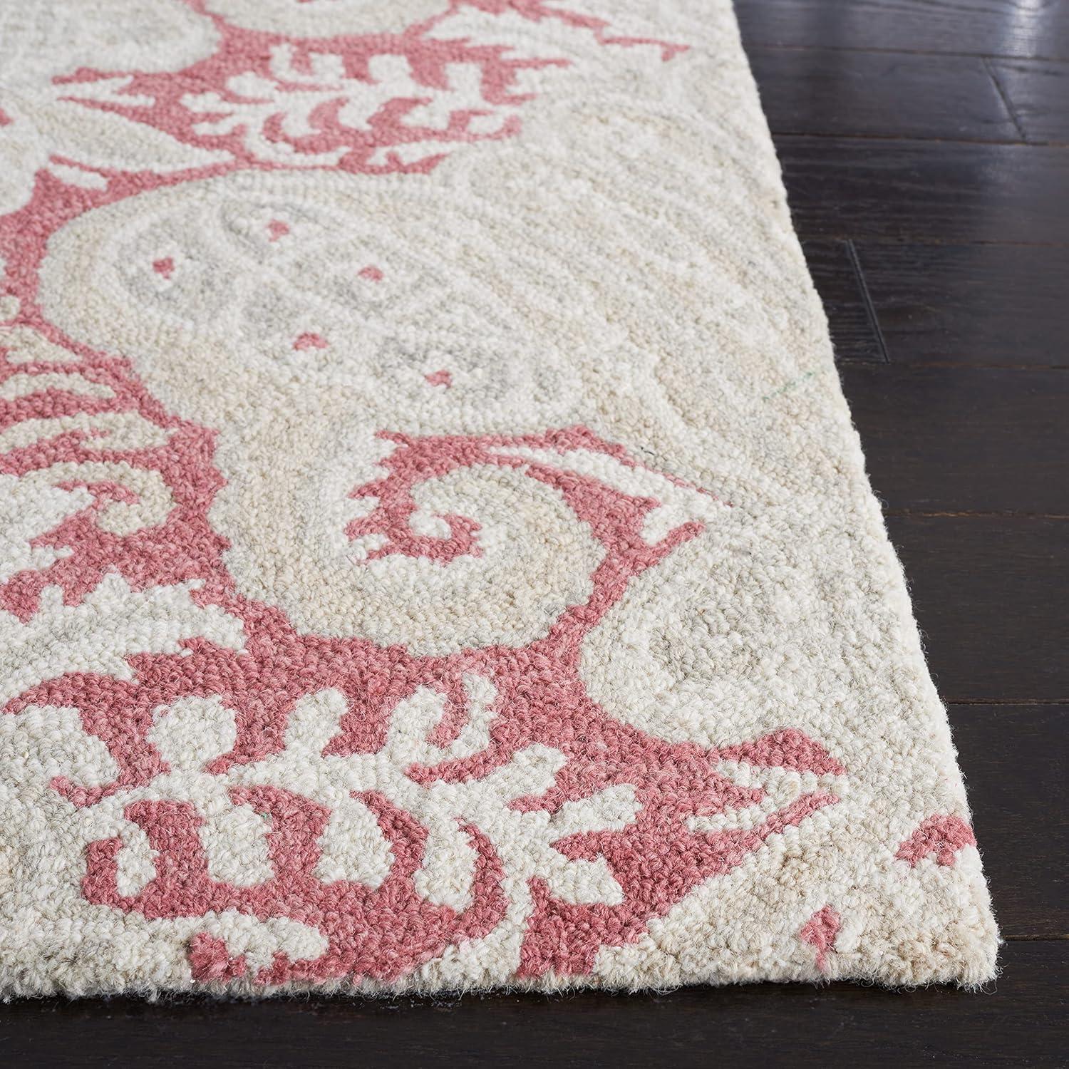 Micro-Loop MLP539 Hand Tufted Area Rug - Pink/Beige - 8'9"x11'9" - Safavieh.