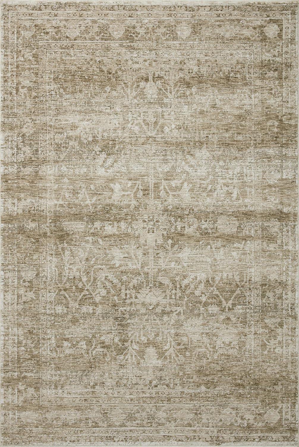 Honora Rug by Amber Lewis x Loloi - Khaki and Beige / 3'9" x 5'9"
