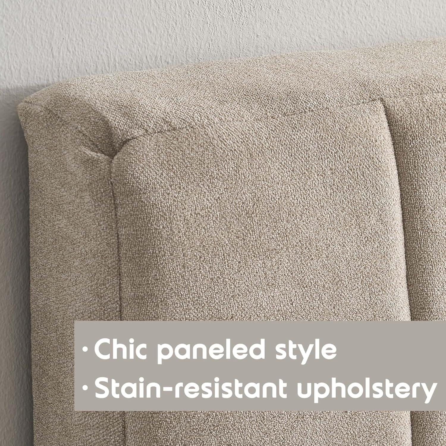 Chastelyne Upholstered Easy Assemble Wall Mounted Headboard