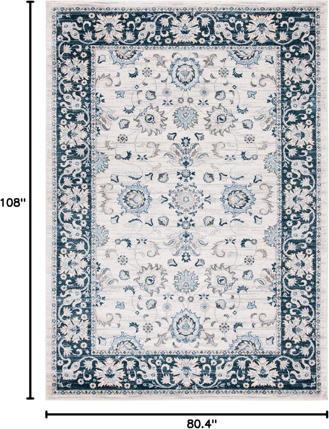 SAFAVIEH Isabella Kiana Oriental Area Rug, Light Blue/Cream, 6'7" x 9'